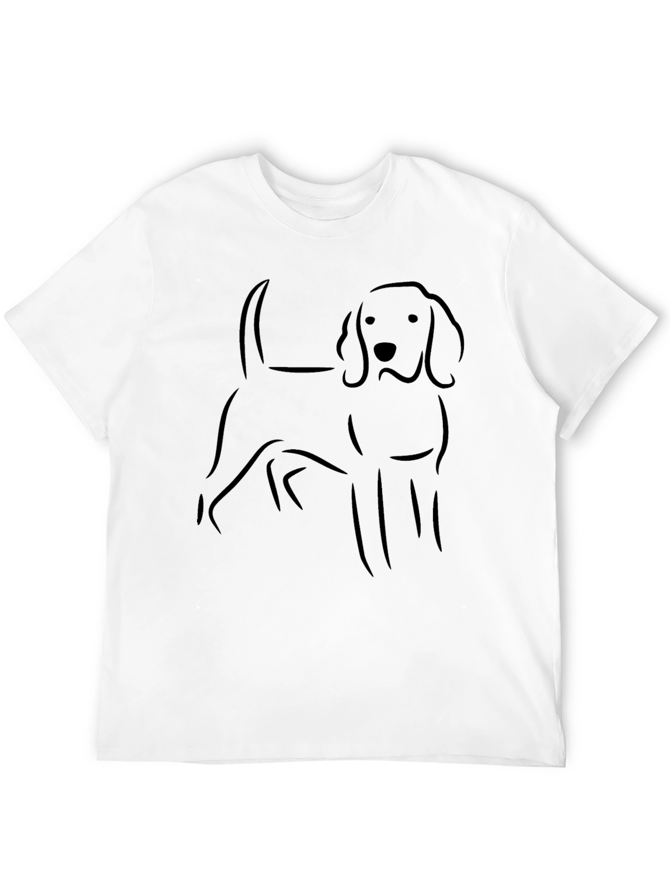 Dog Outline Graphic Tee - Black