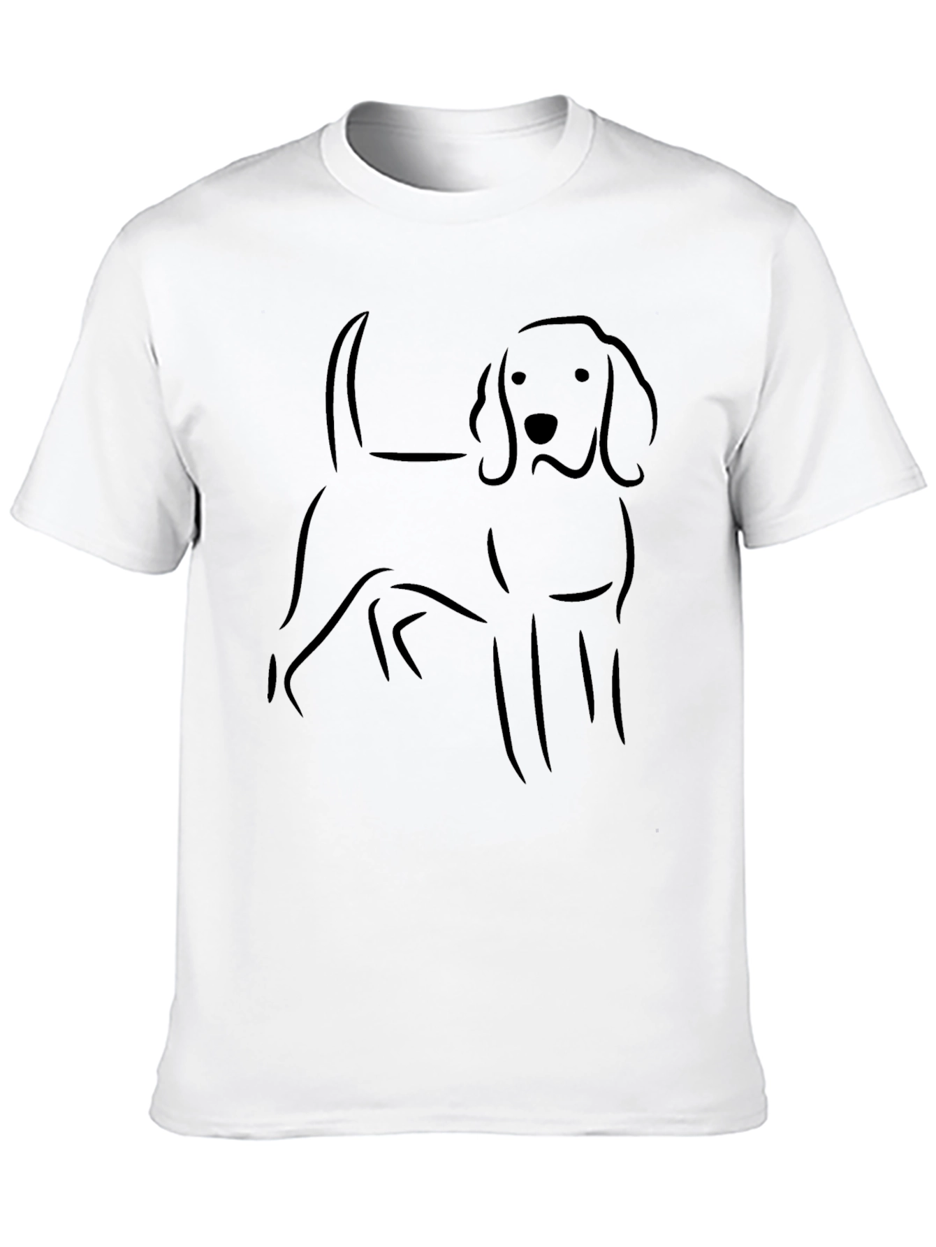 Dog Outline Graphic Tee - Black