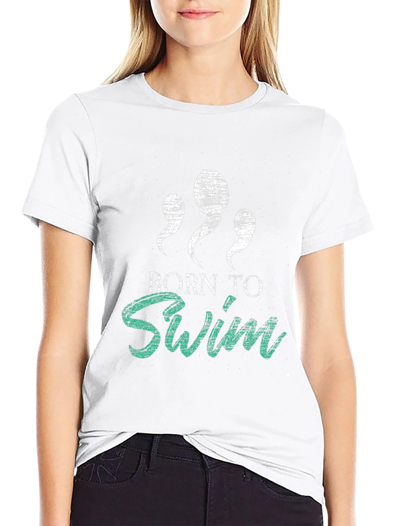 Born to Swim Graphic Tee - Black