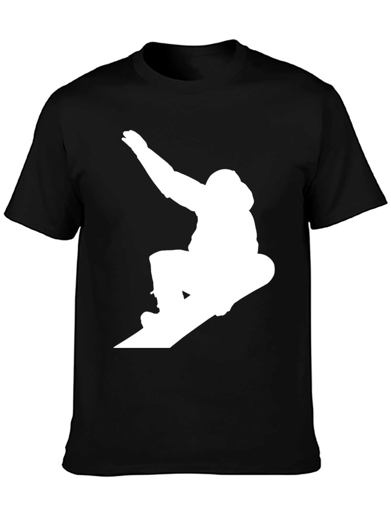 Snowboarder Graphic Tee - Black Cotton Blend