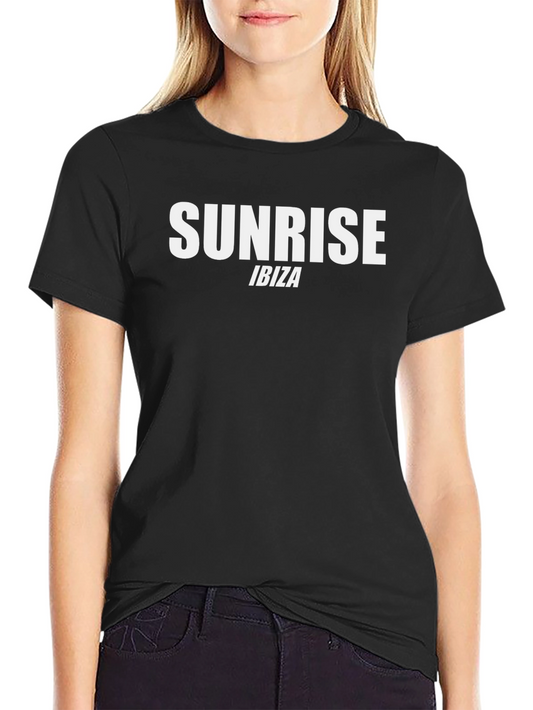 Sunrise Ibiza Black Graphic T-Shirt