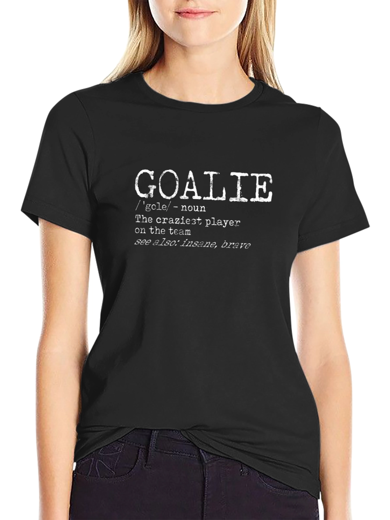 Goalie Definition Black T-Shirt - Hockey Player Tee