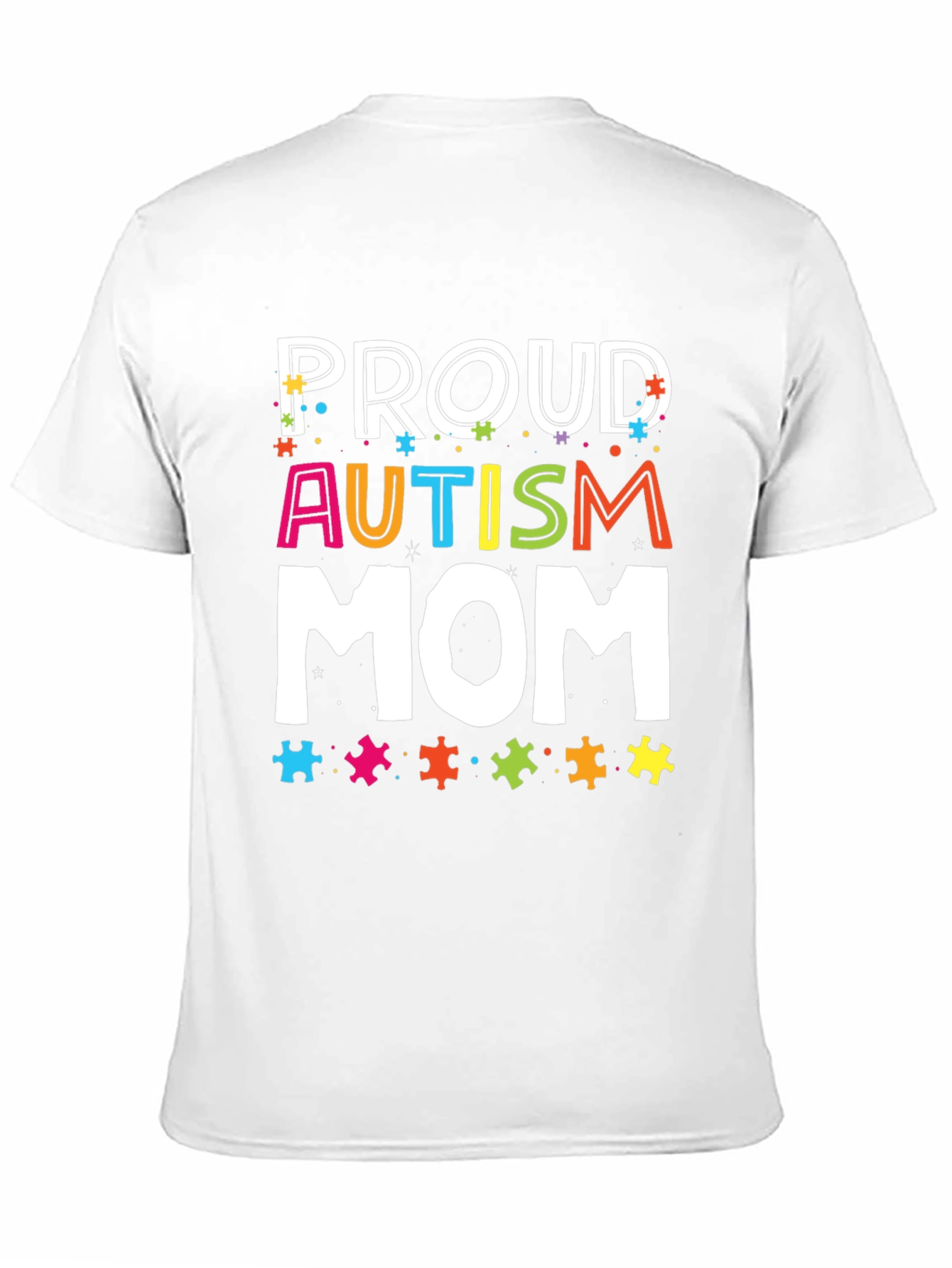 Proud Autism Mom Graphic T-Shirt - Black