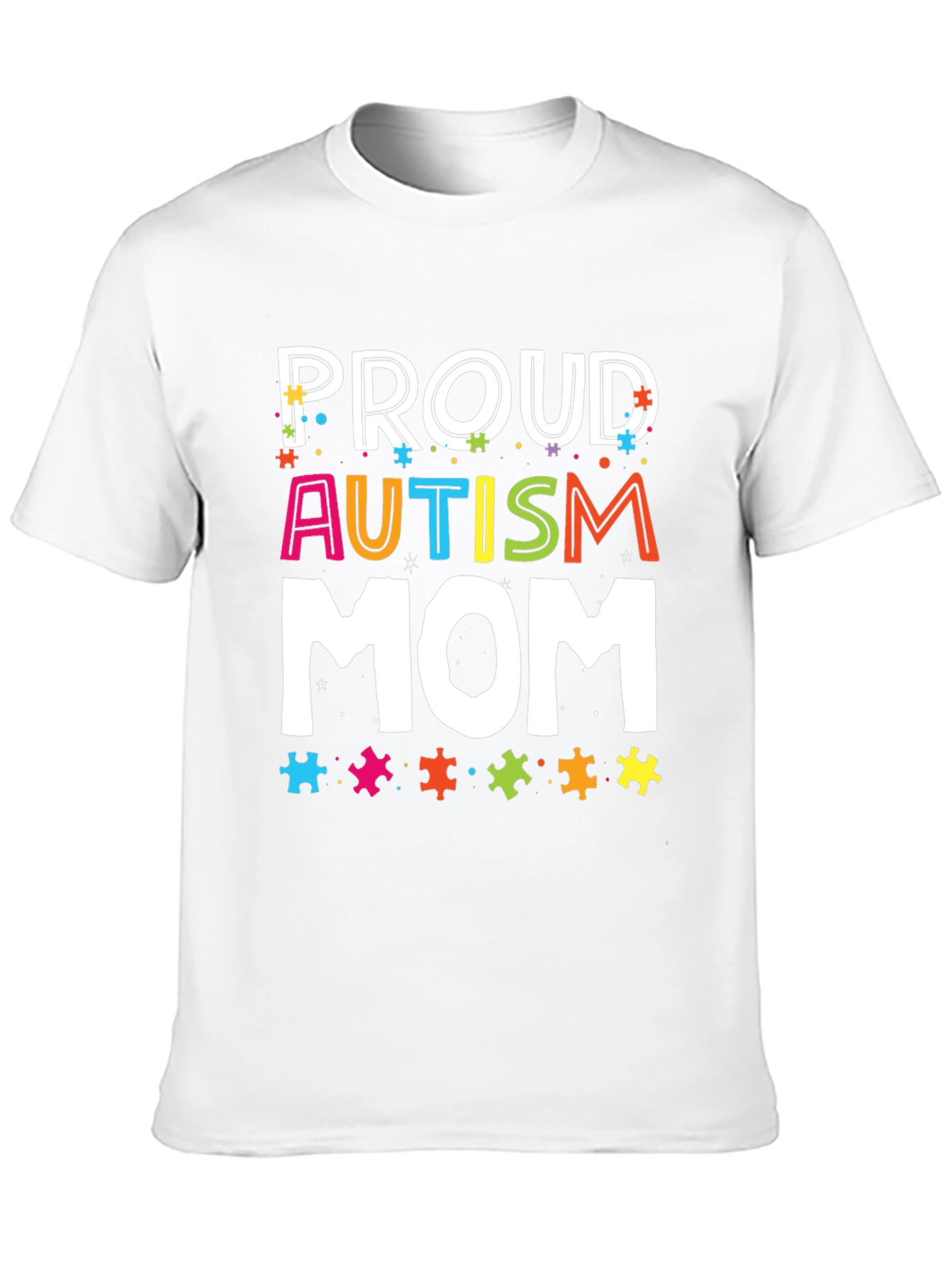 Proud Autism Mom Graphic T-Shirt - Black