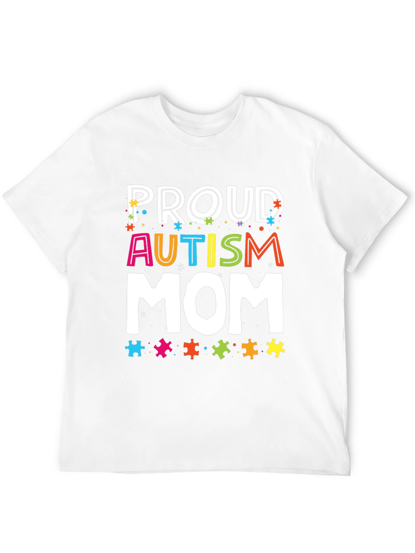 Proud Autism Mom Graphic T-Shirt - Black