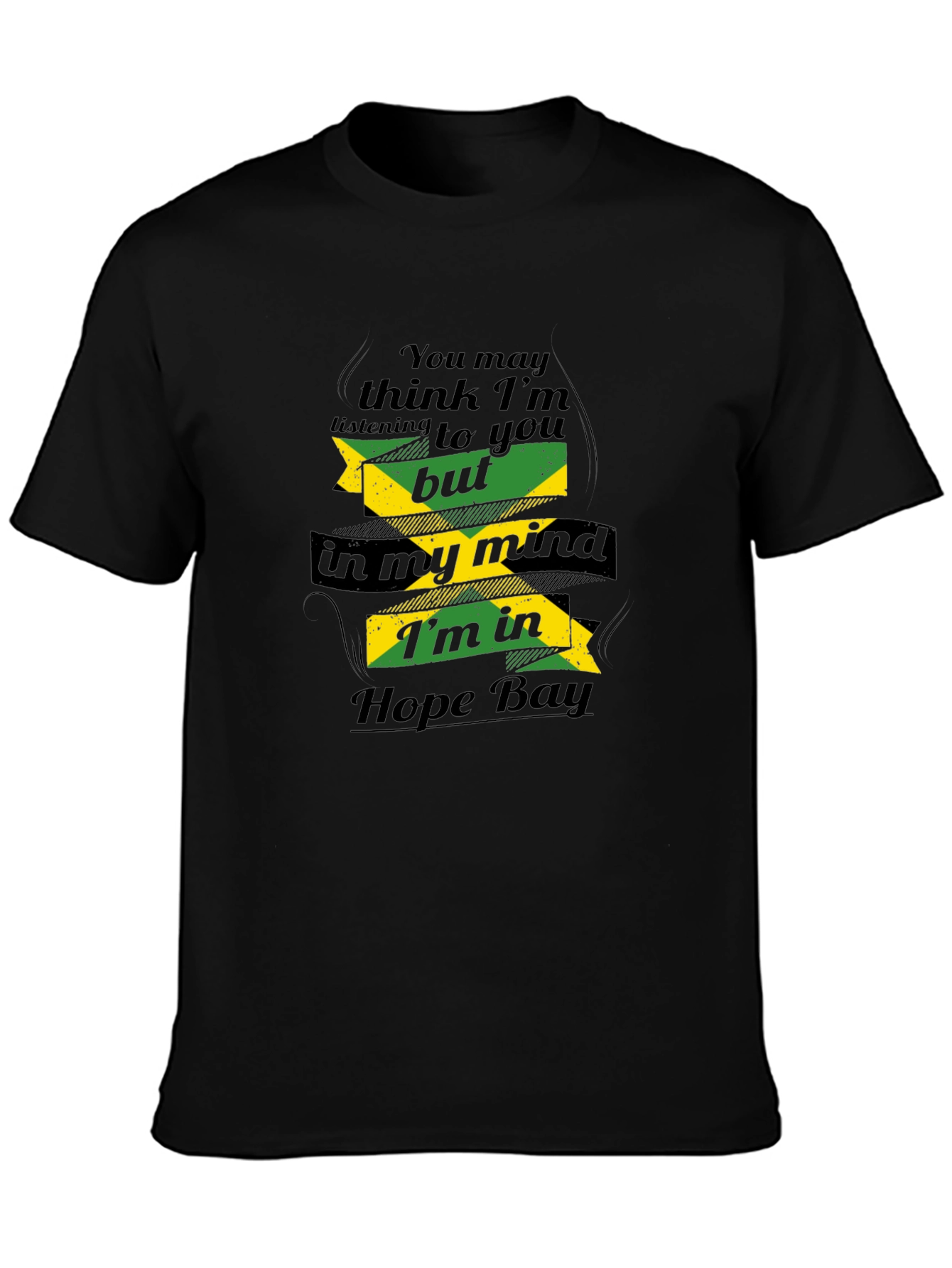 Jamaica Hope Bay T-Shirt - Mens Black Tee