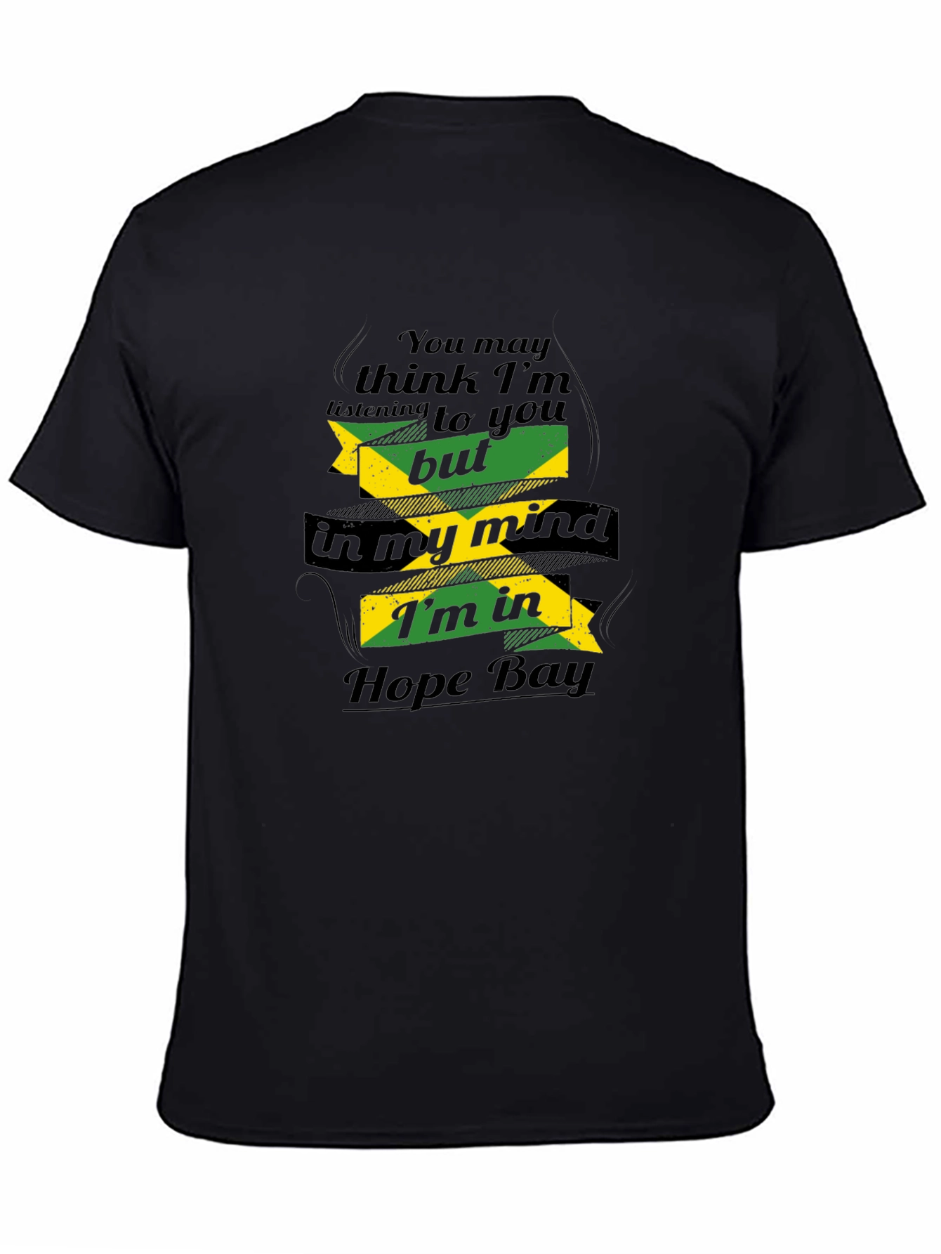 Jamaica Hope Bay T-Shirt - Mens Black Tee
