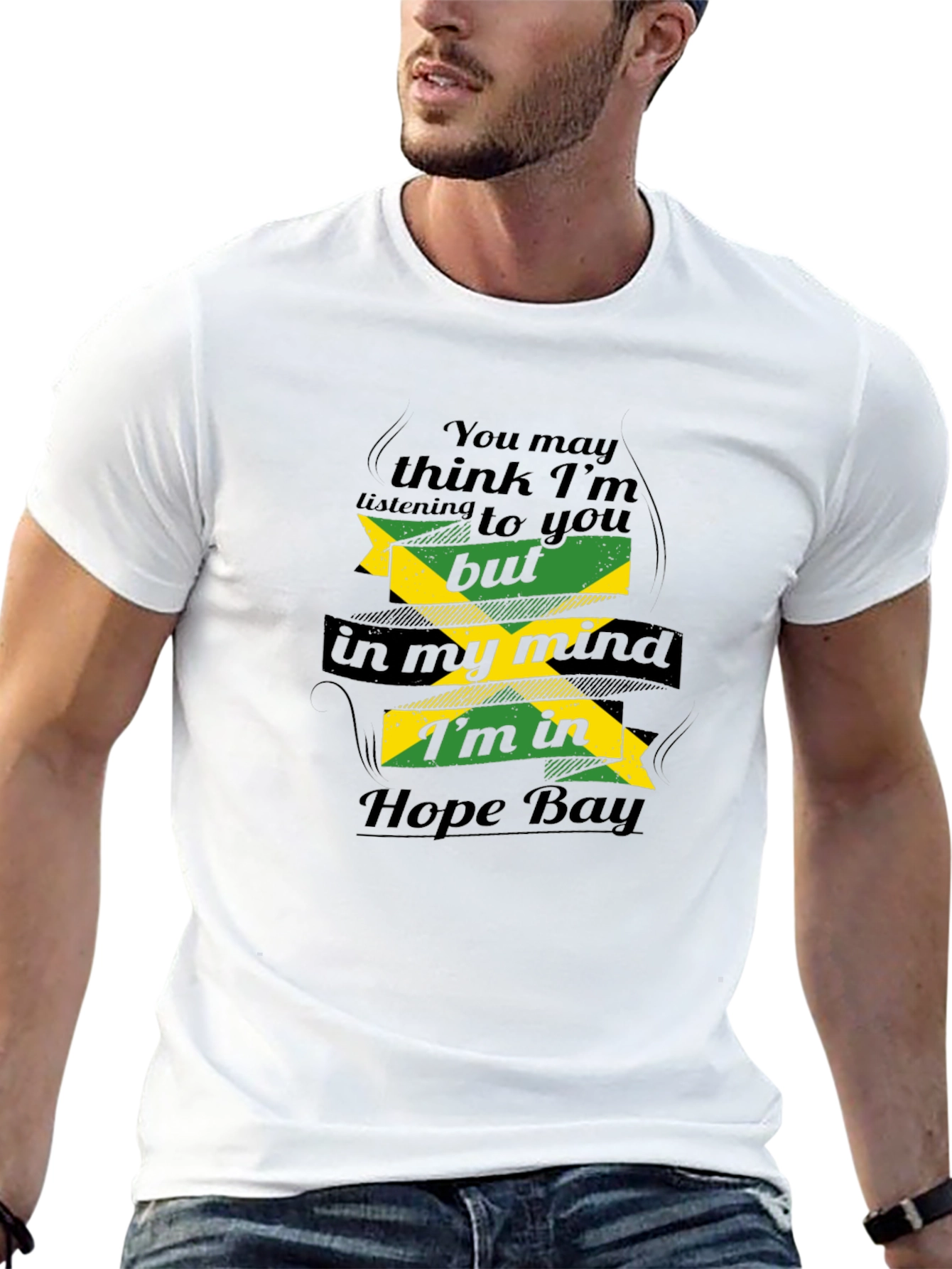 Jamaica Hope Bay T-Shirt - Mens Black Tee