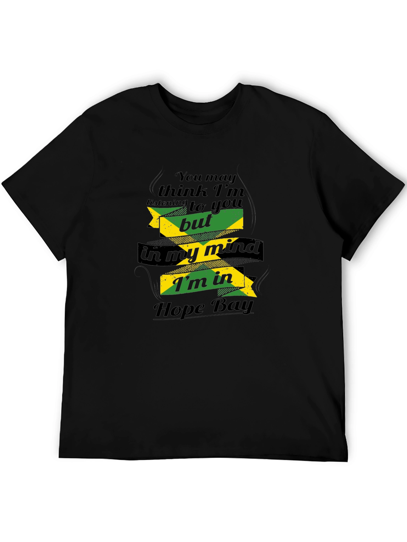 Jamaica Hope Bay T-Shirt - Mens Black Tee