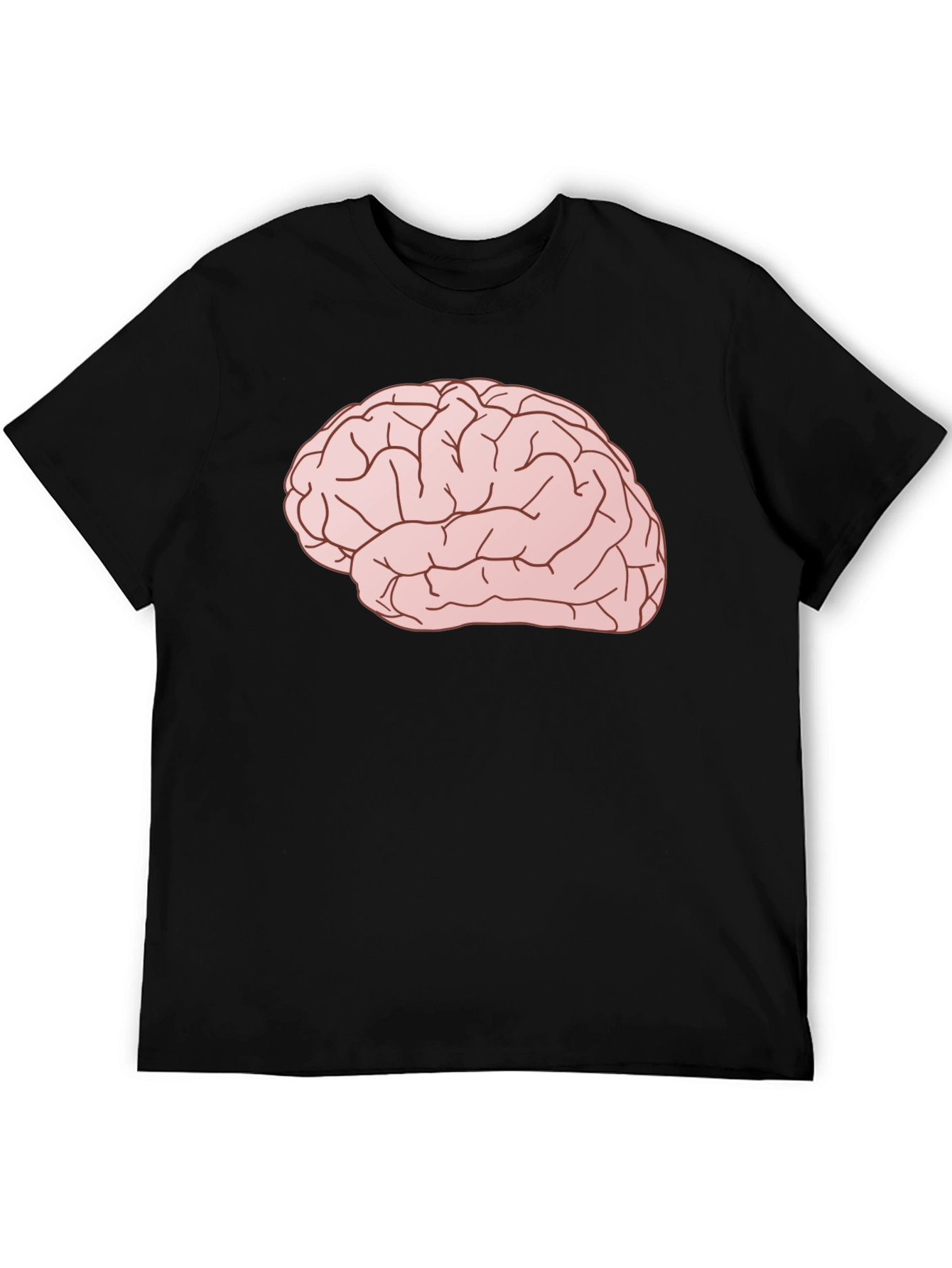 Brain Graphic Tee - Smart & Stylish Black T-Shirt