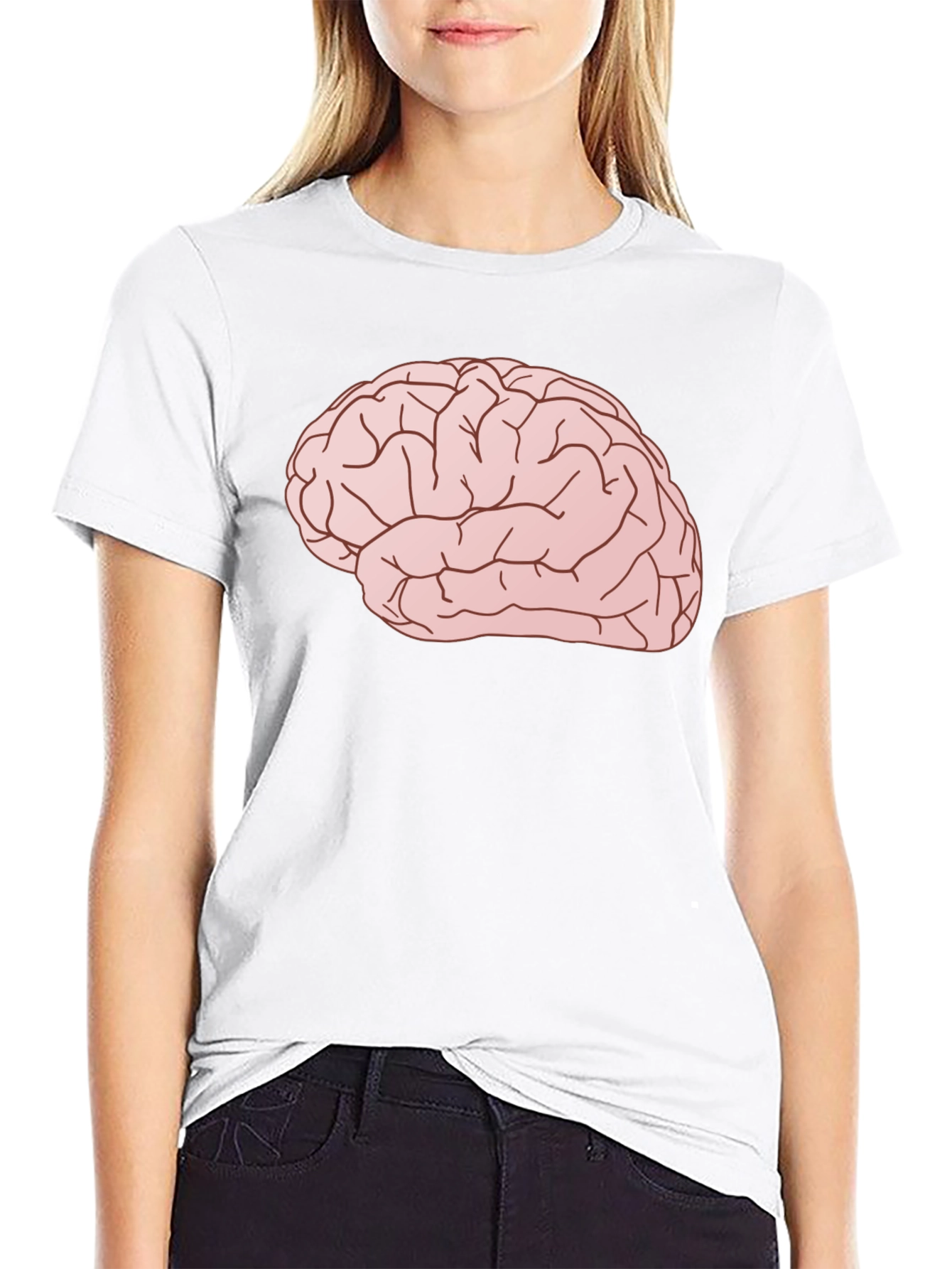 Brain Graphic Tee - Smart & Stylish Black T-Shirt