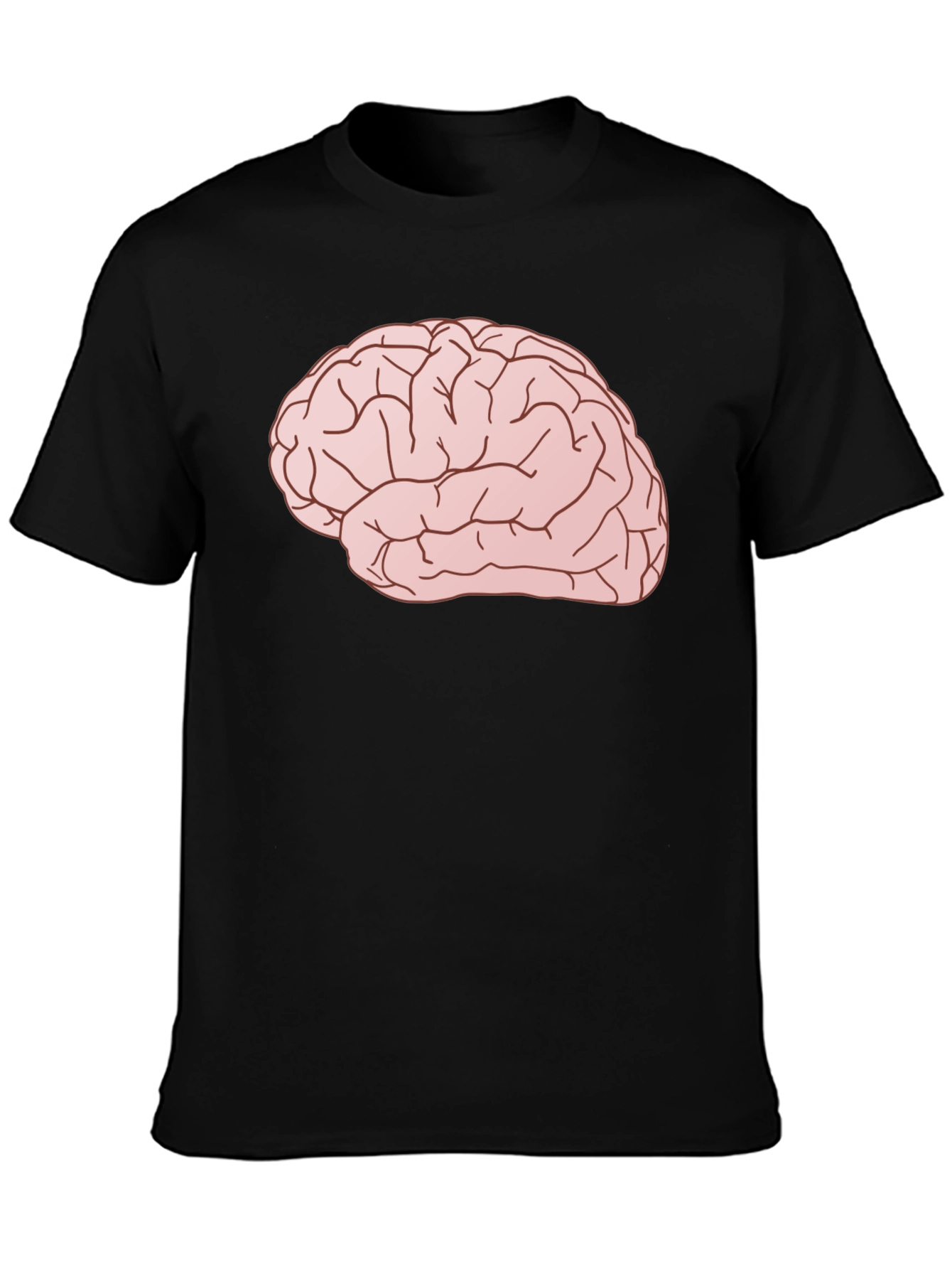 Brain Graphic Tee - Smart & Stylish Black T-Shirt