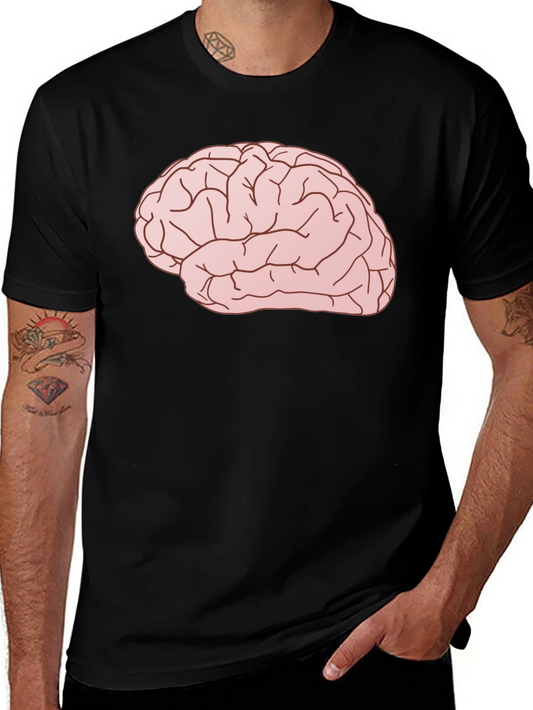 Brain Graphic Tee - Smart & Stylish Black T-Shirt