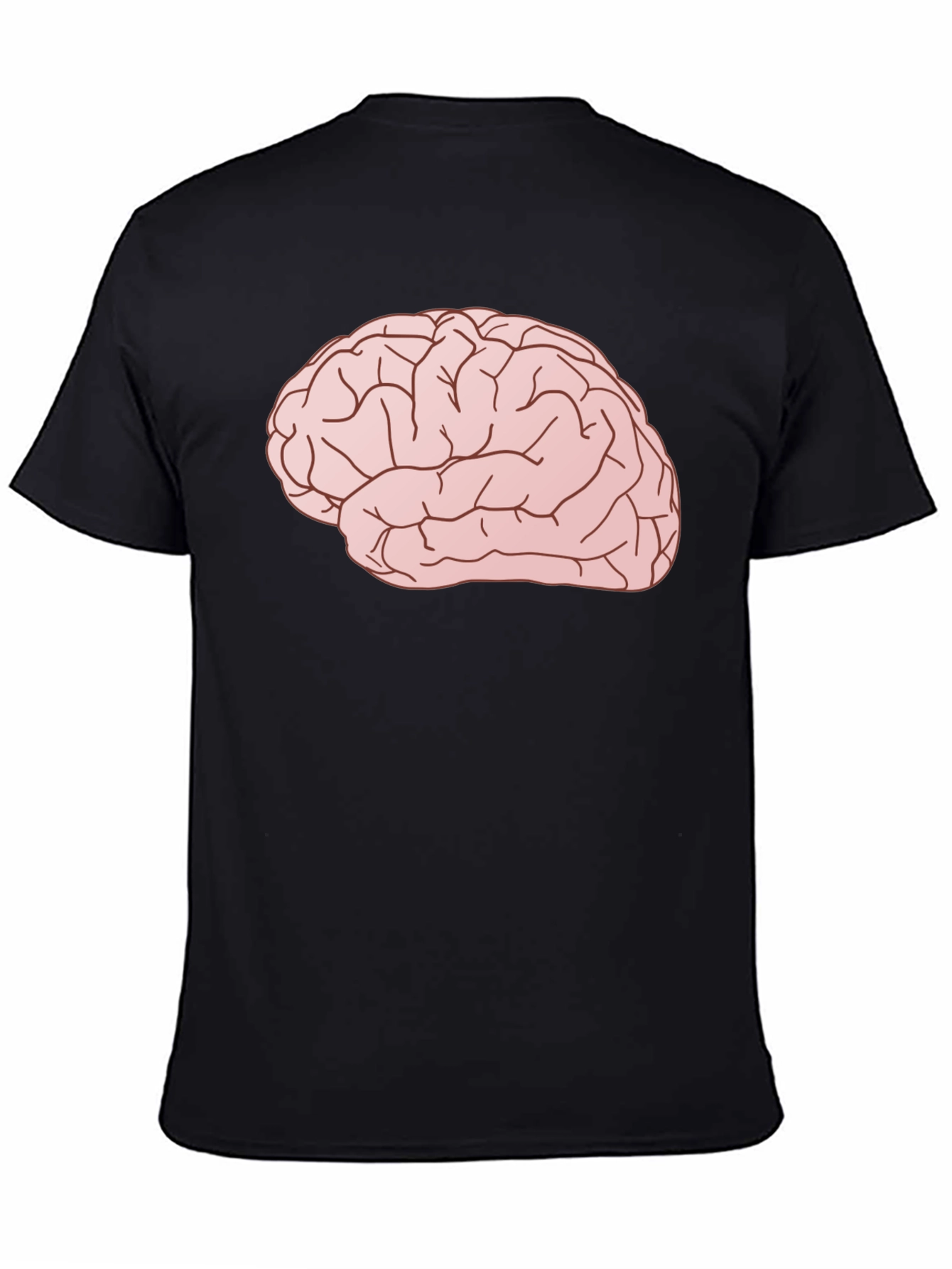 Brain Graphic Tee - Smart & Stylish Black T-Shirt