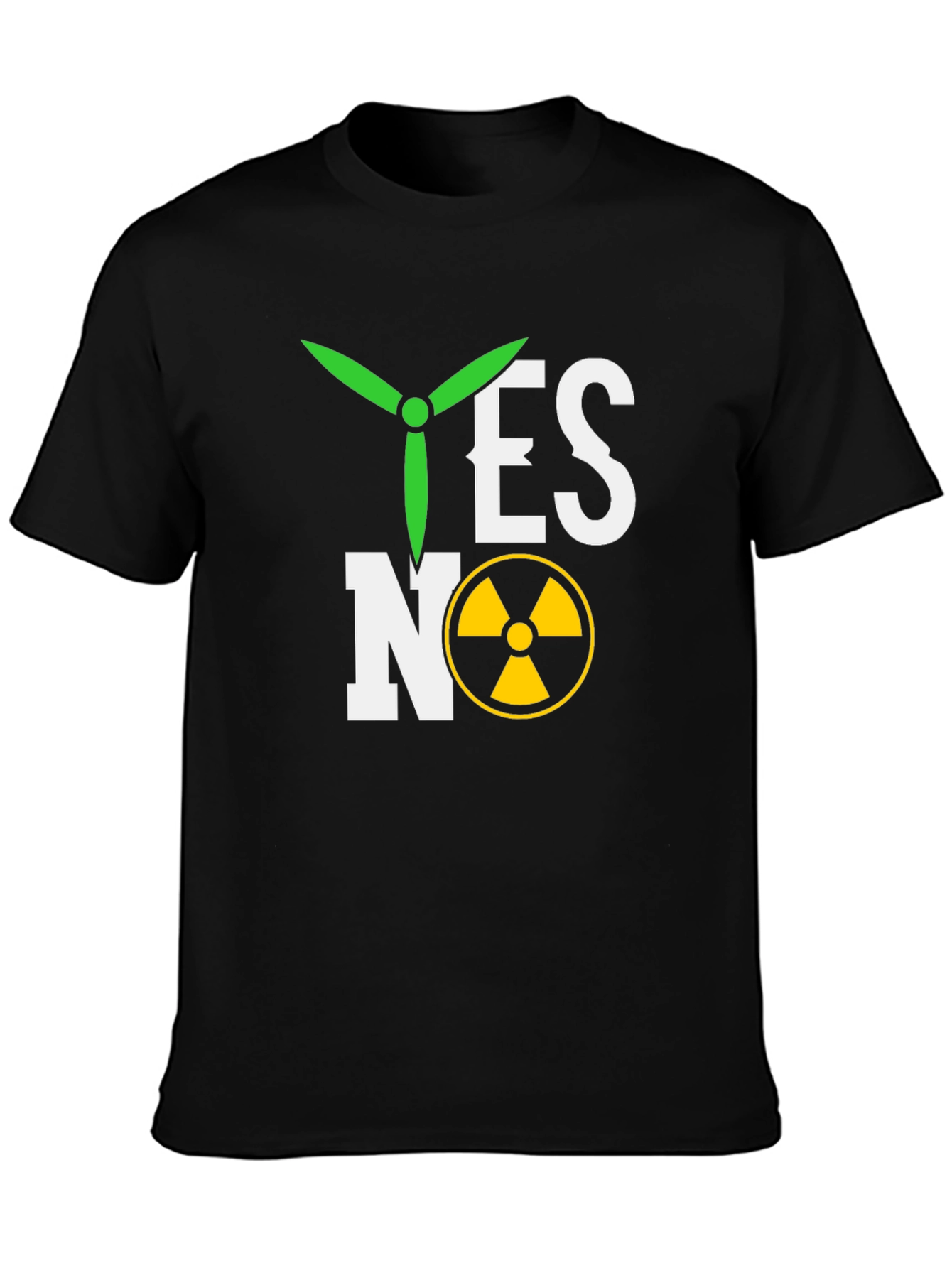 Eco-Friendly Energy T-Shirt: Yes to Wind No to Nuclear