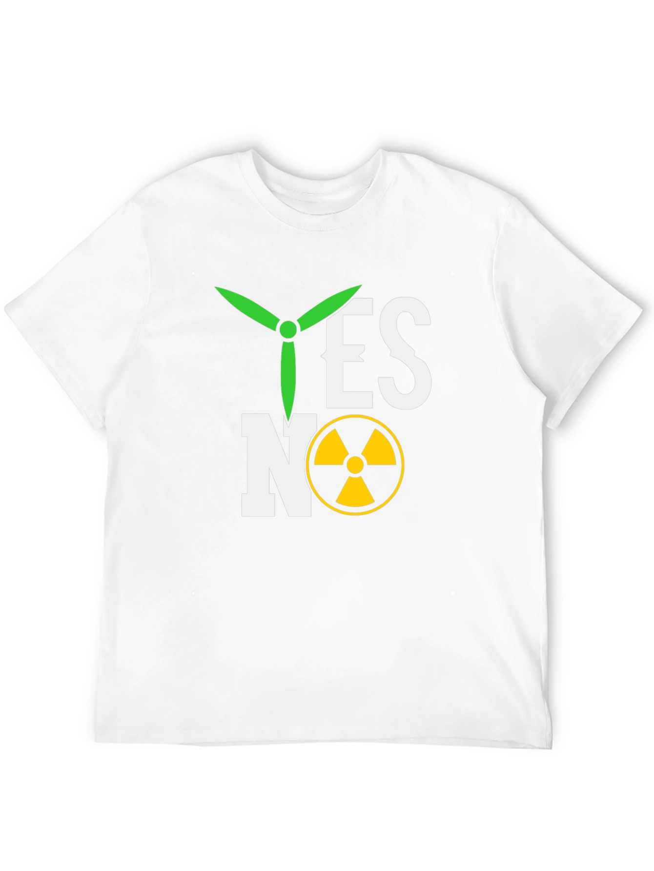 Eco-Friendly Energy T-Shirt: Yes to Wind No to Nuclear