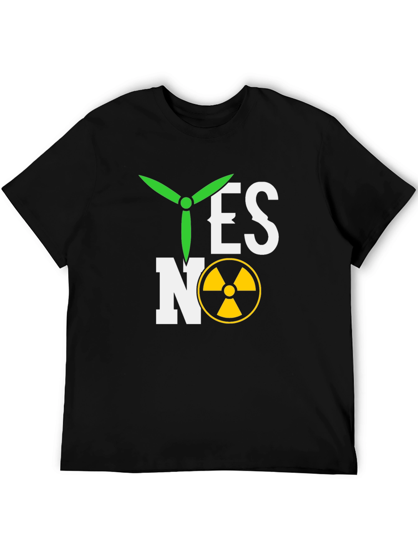 Eco-Friendly Energy T-Shirt: Yes to Wind No to Nuclear
