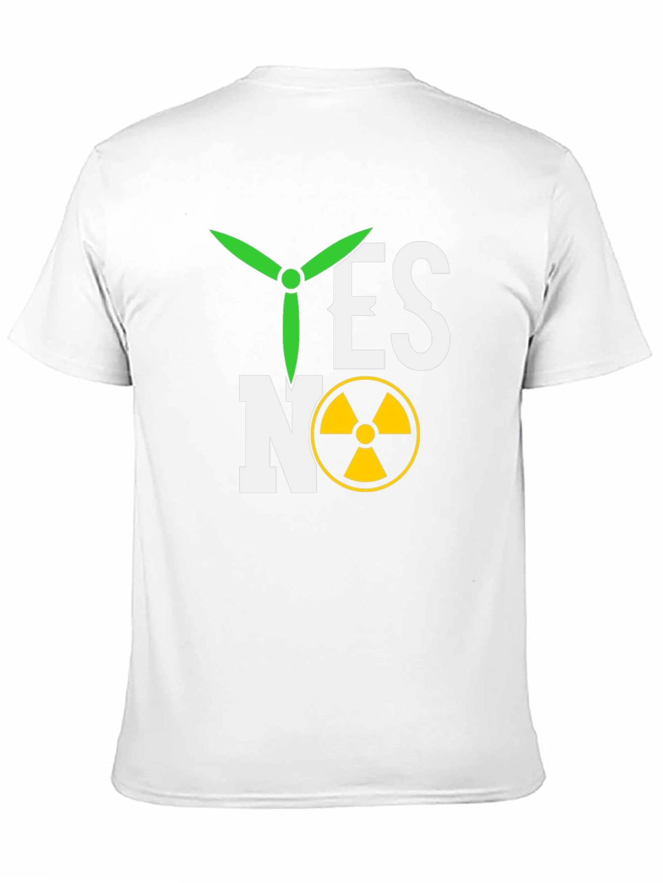 Eco-Friendly Energy T-Shirt: Yes to Wind No to Nuclear