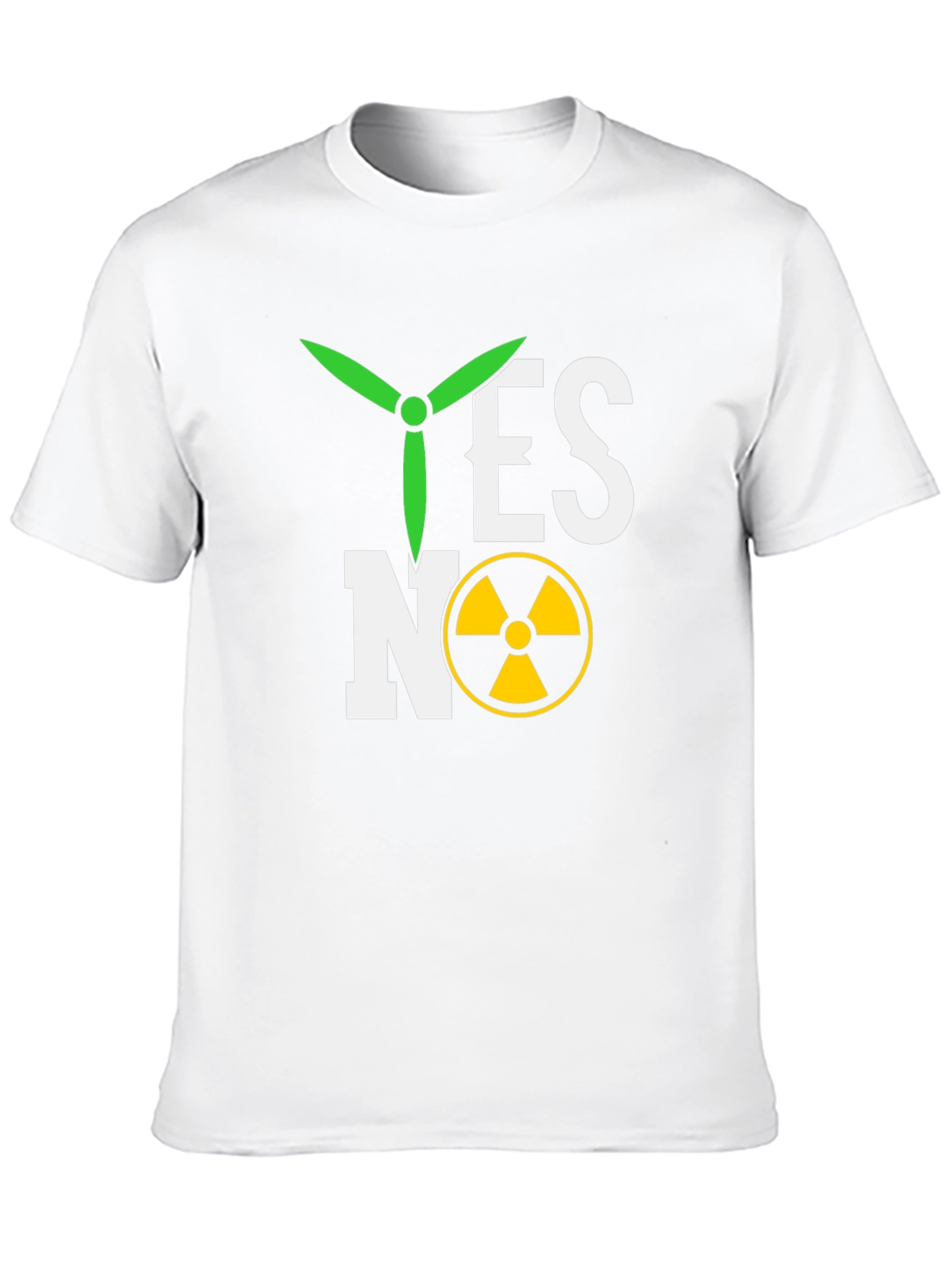 Eco-Friendly Energy T-Shirt: Yes to Wind No to Nuclear