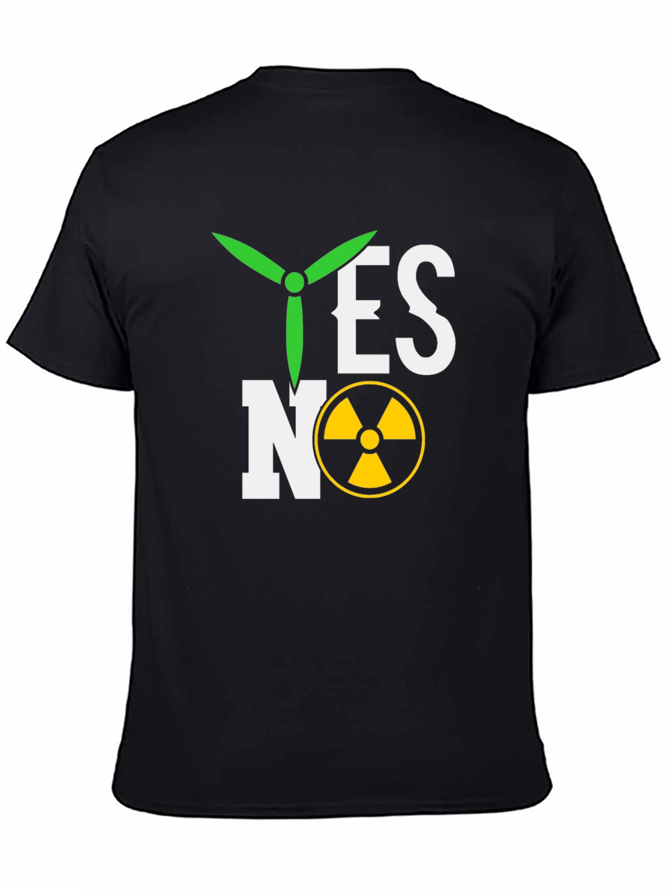 Eco-Friendly Energy T-Shirt: Yes to Wind No to Nuclear