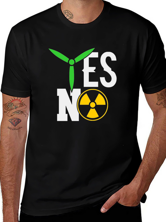 Eco-Friendly Energy T-Shirt: Yes to Wind No to Nuclear