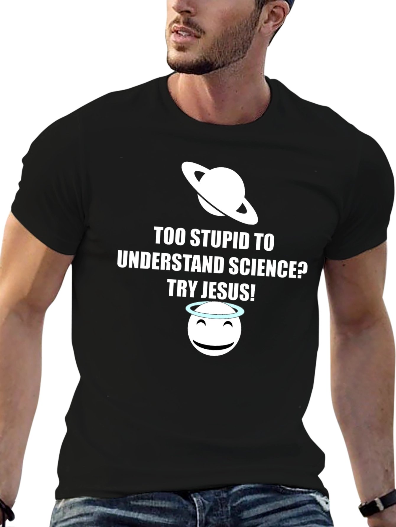 Science vs. Religion Graphic Tee