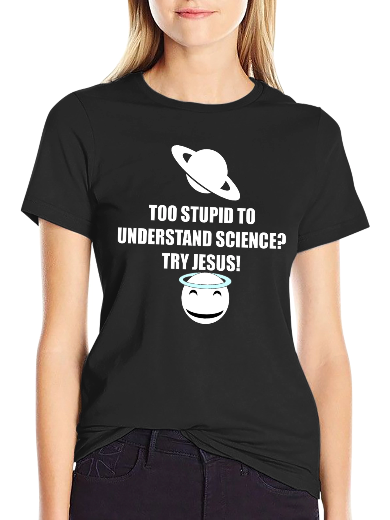 Science vs. Religion Graphic Tee