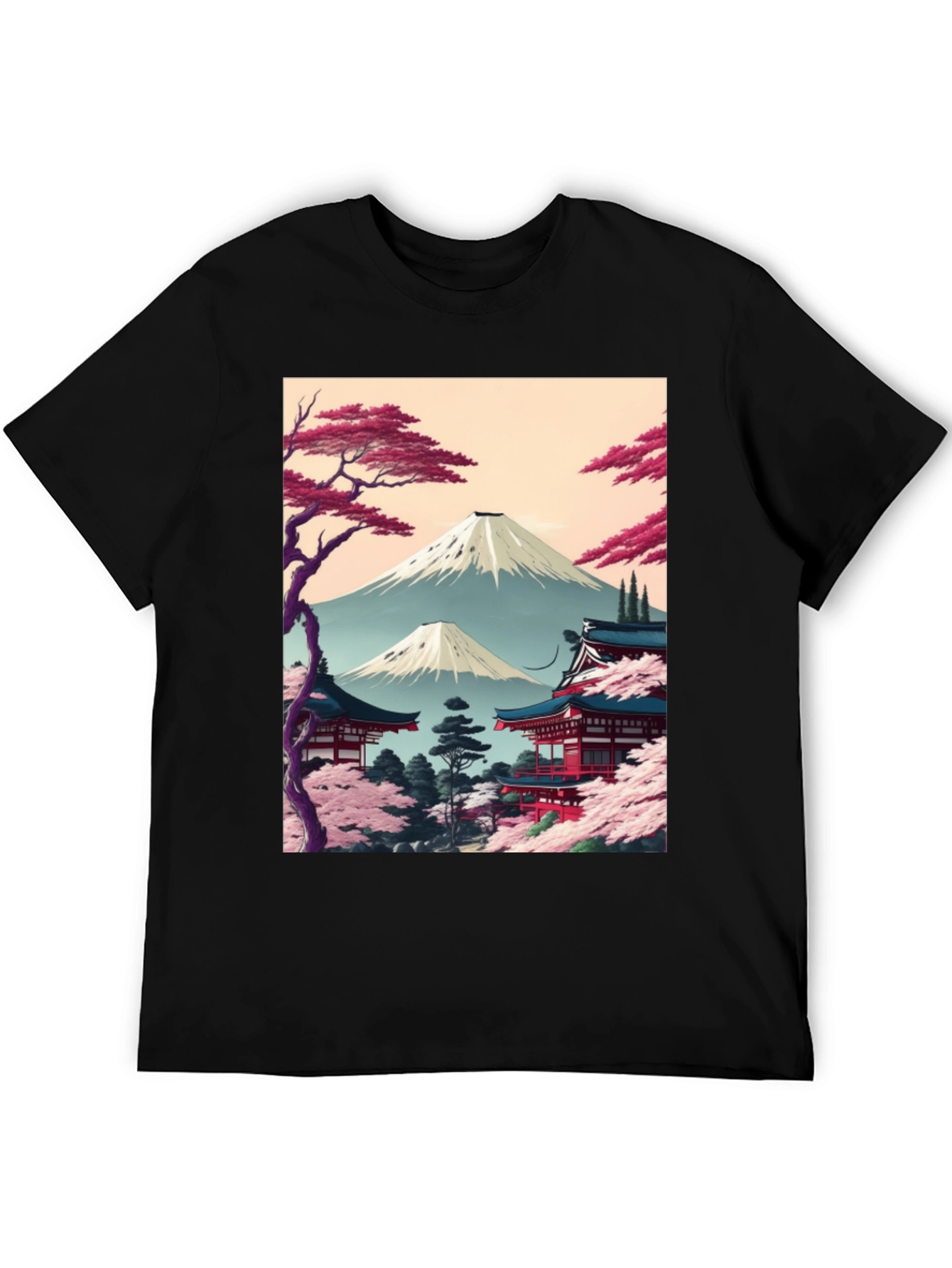 Japanese Mt. Fuji Graphic T-Shirt