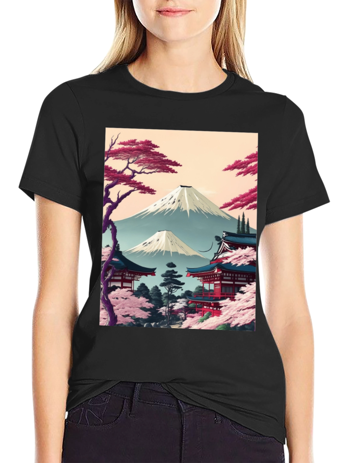 Japanese Mt. Fuji Graphic T-Shirt