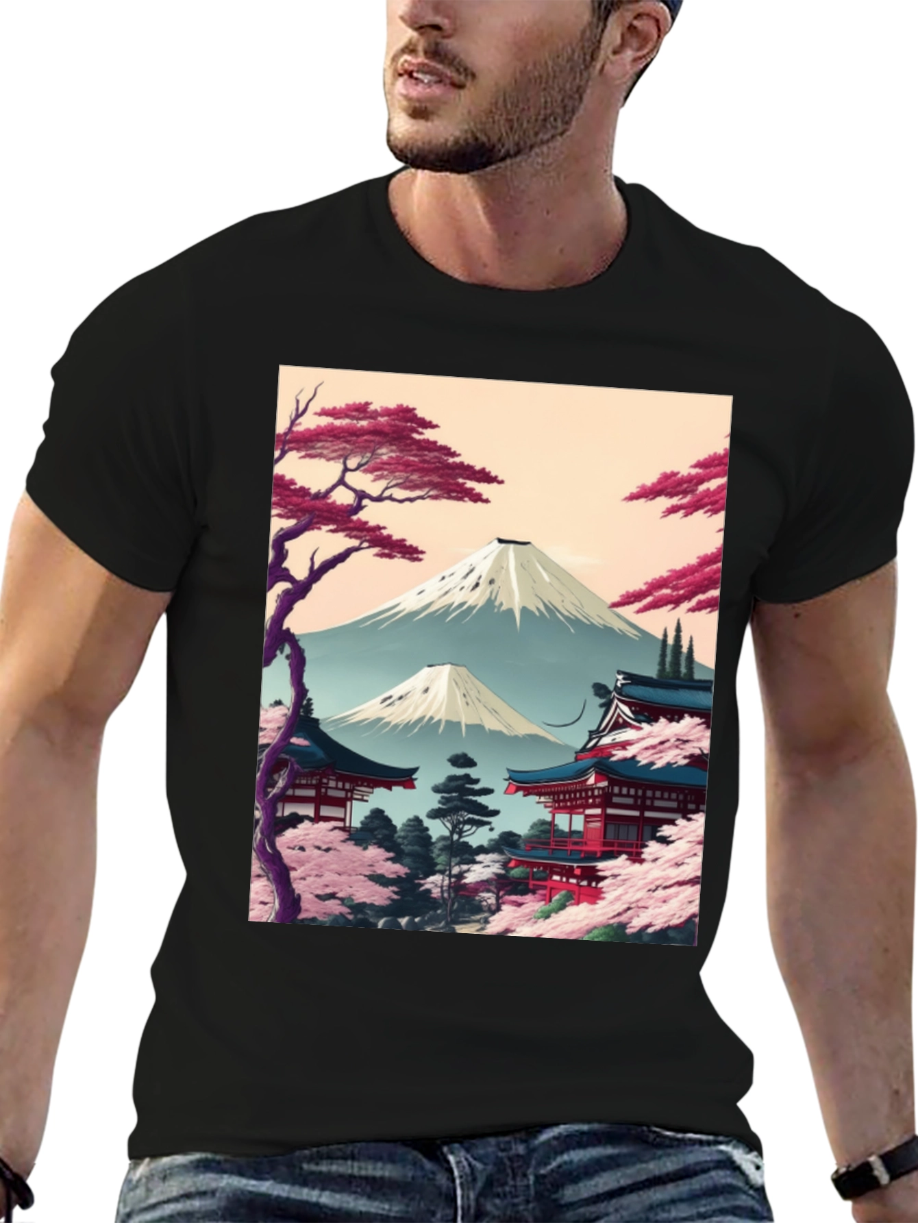 Japanese Mt. Fuji Graphic T-Shirt