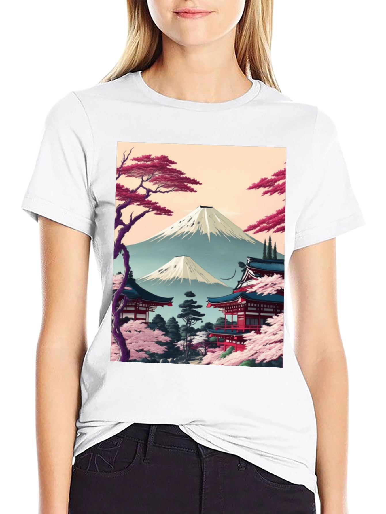 Japanese Mt. Fuji Graphic T-Shirt