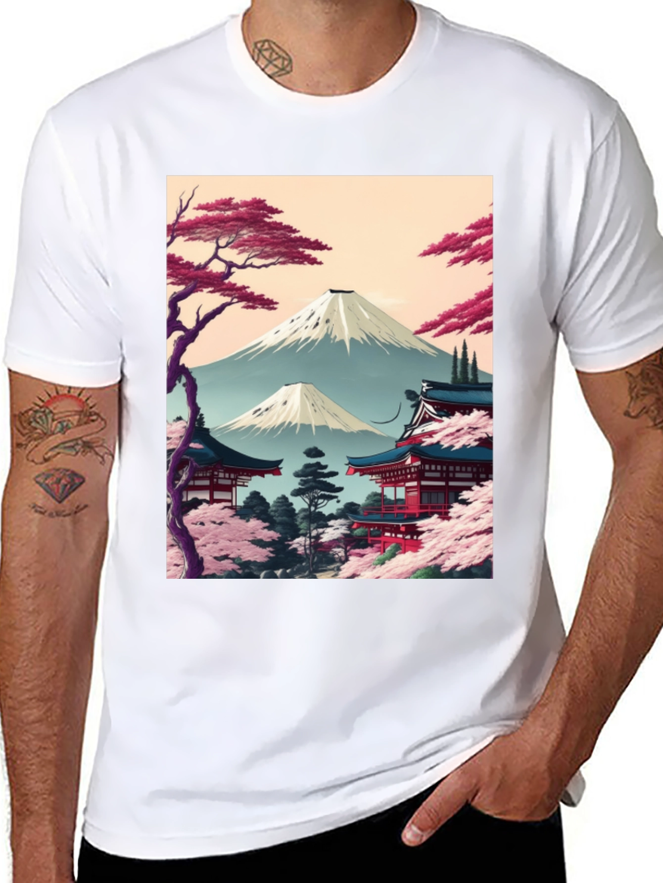 Japanese Mt. Fuji Graphic T-Shirt