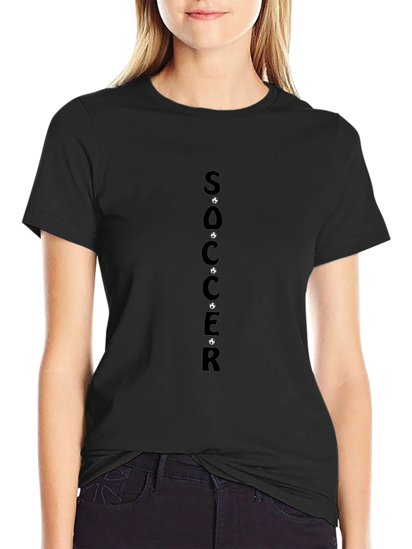 Soccer Graphic T-Shirt - Black - Mens