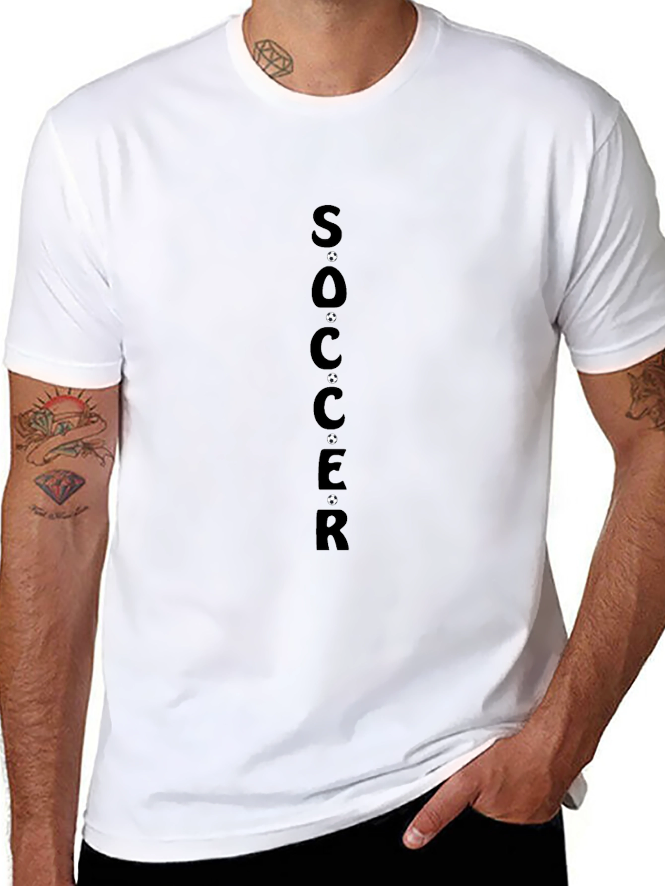Soccer Graphic T-Shirt - Black - Mens