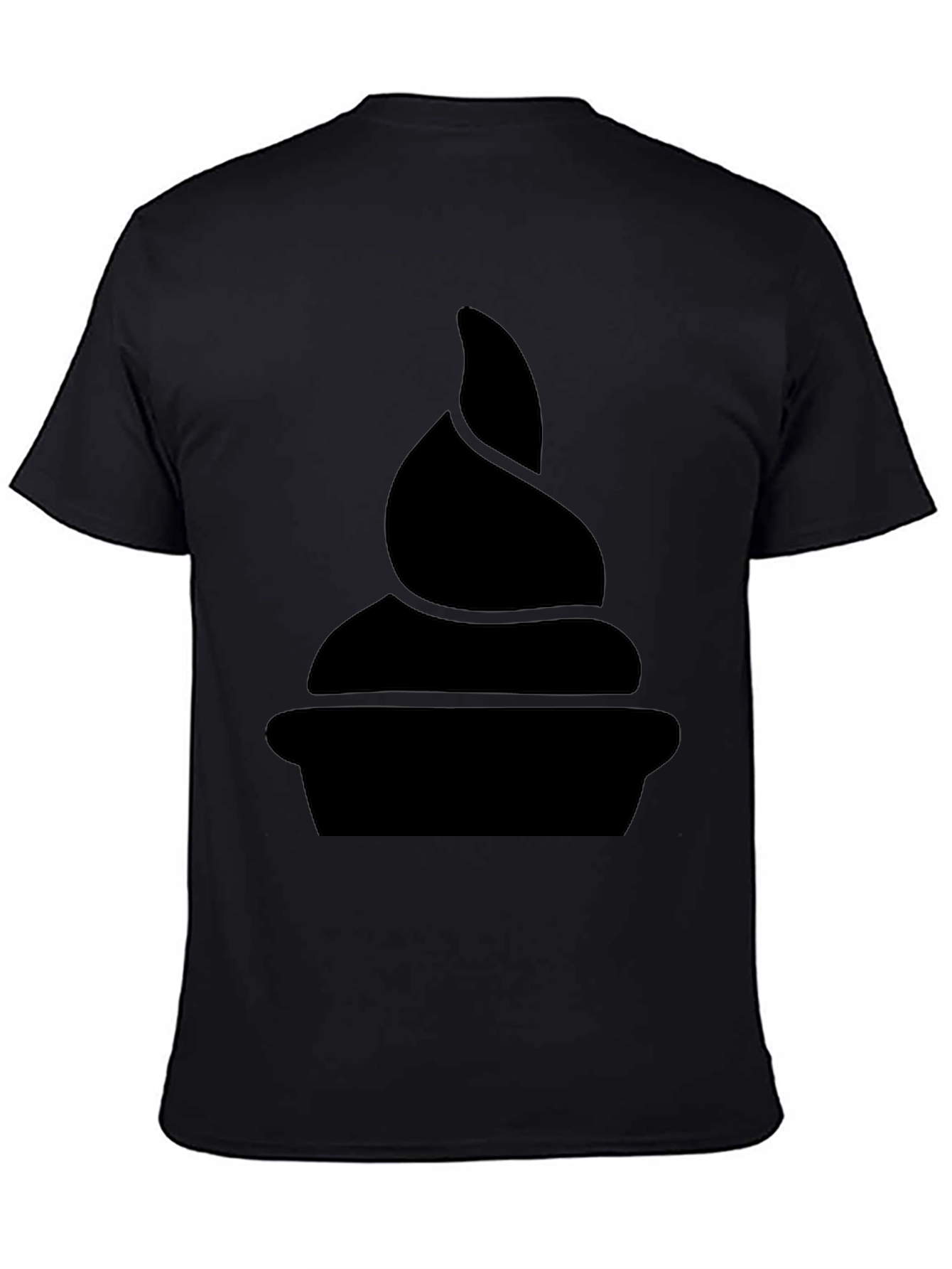 Novelty Black T-Shirt - Swirl Design