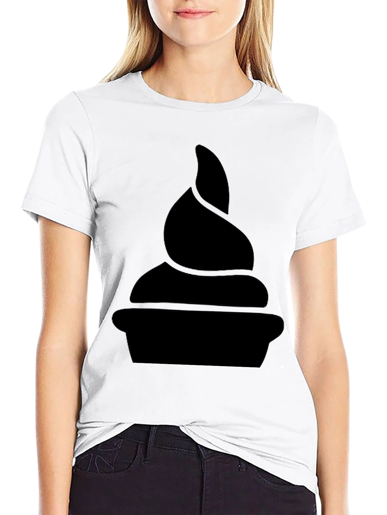 Novelty Black T-Shirt - Swirl Design