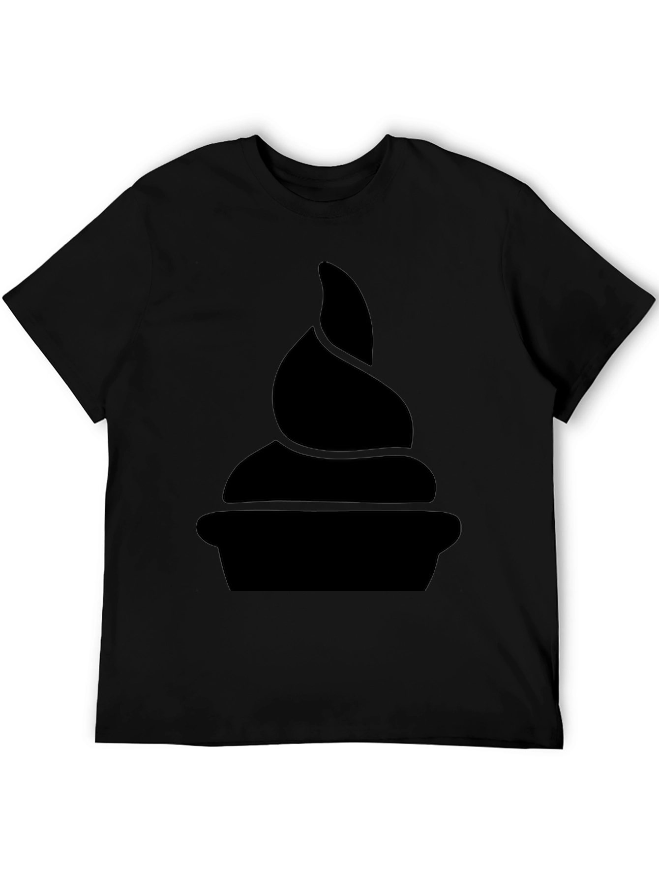 Novelty Black T-Shirt - Swirl Design