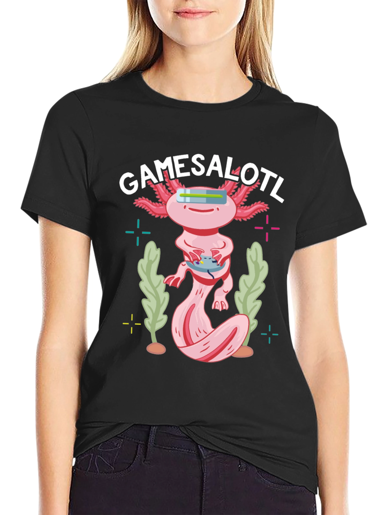 Gamesalotl Black T-Shirt