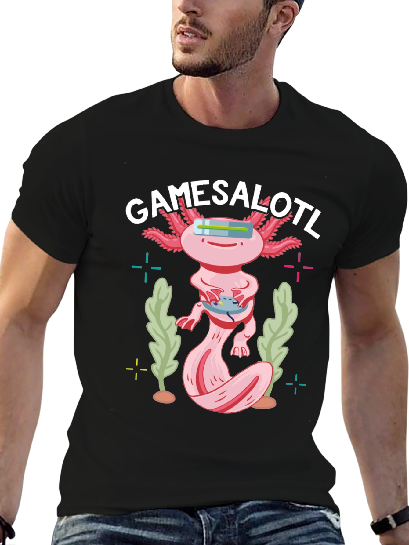 Gamesalotl Black T-Shirt