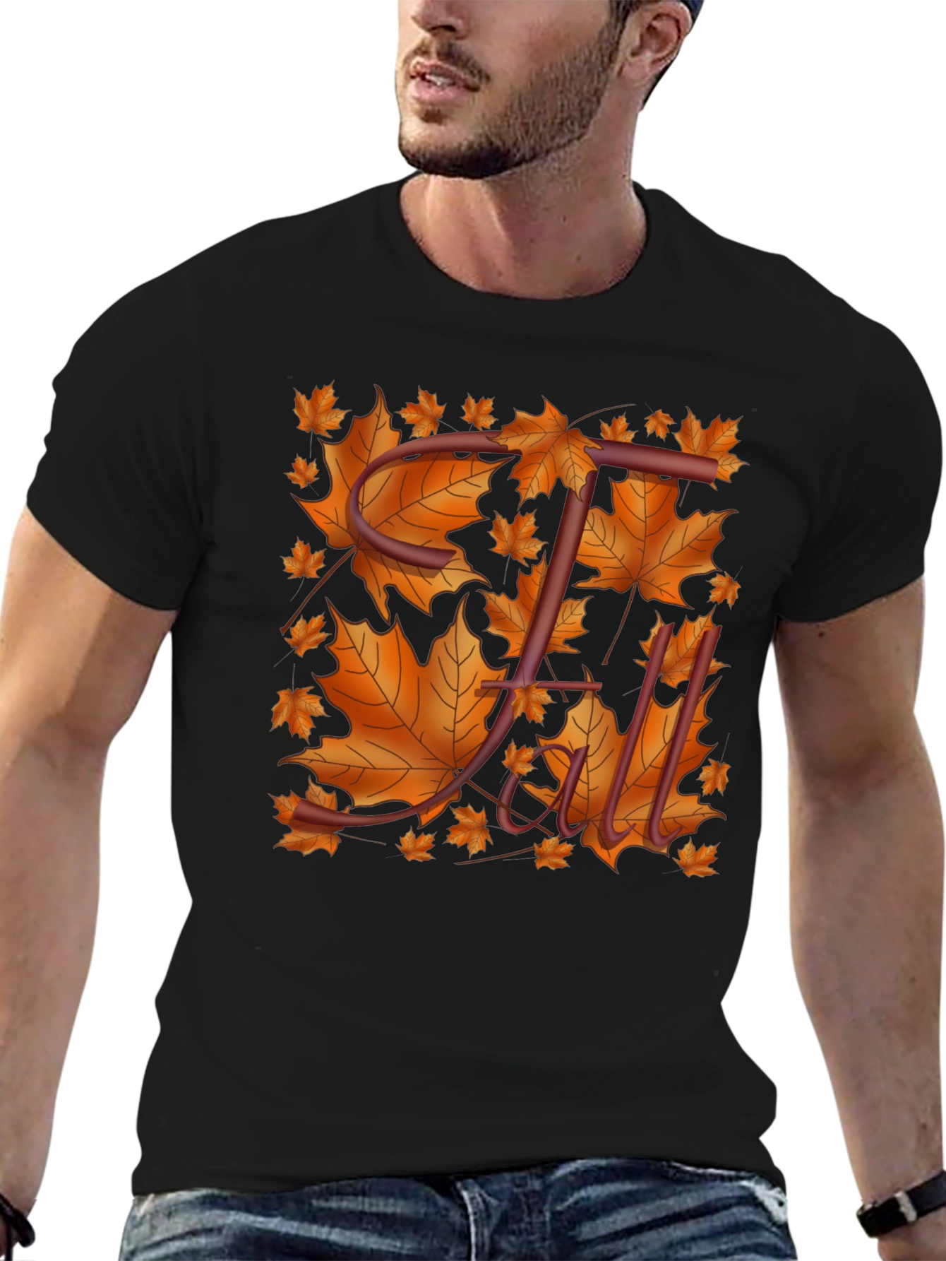 Fall Leaves T-Shirt - Stylish Autumn Design