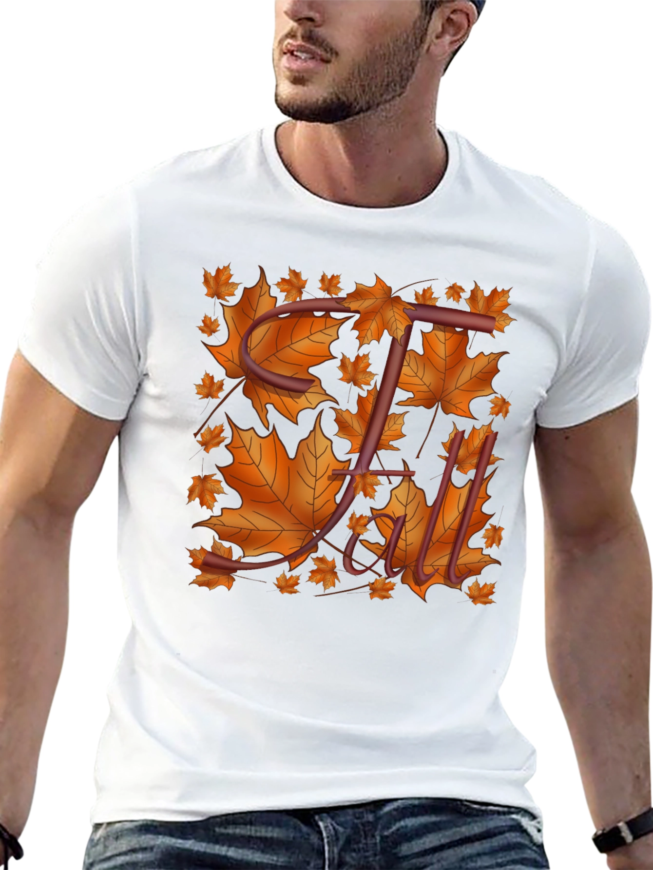 Fall Leaves T-Shirt - Stylish Autumn Design
