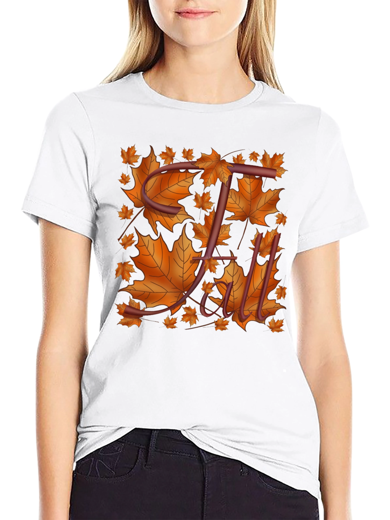 Fall Leaves T-Shirt - Stylish Autumn Design