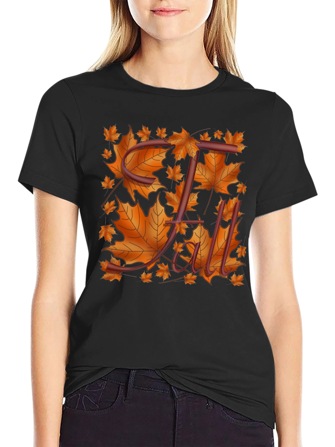Fall Leaves T-Shirt - Stylish Autumn Design