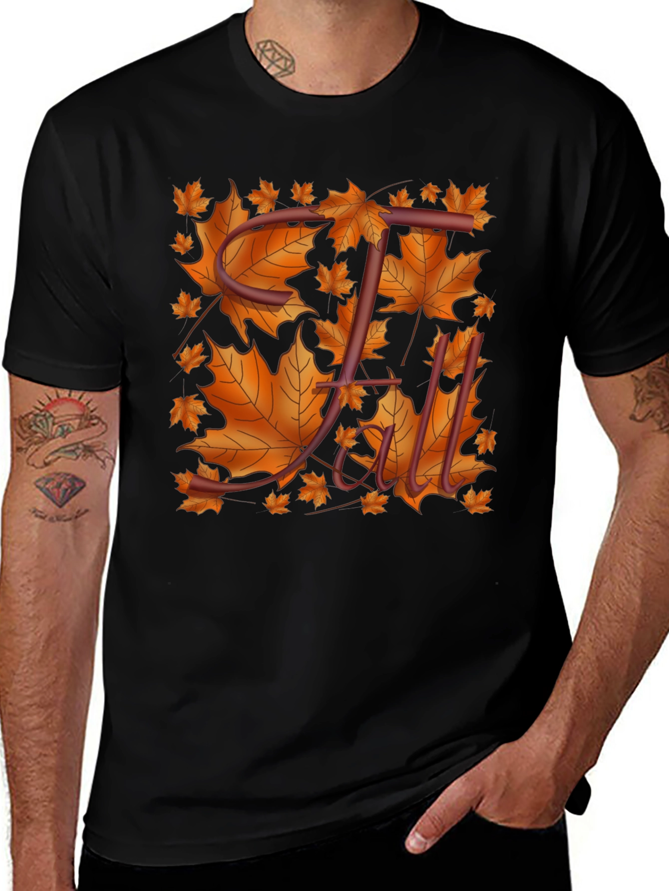 Fall Leaves T-Shirt - Stylish Autumn Design