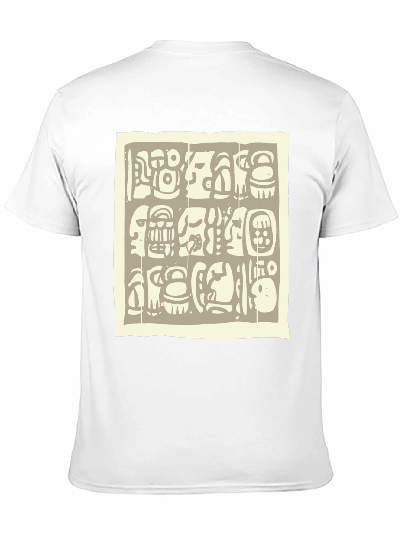 Aztec Glyph Graphic Print Black T-Shirt