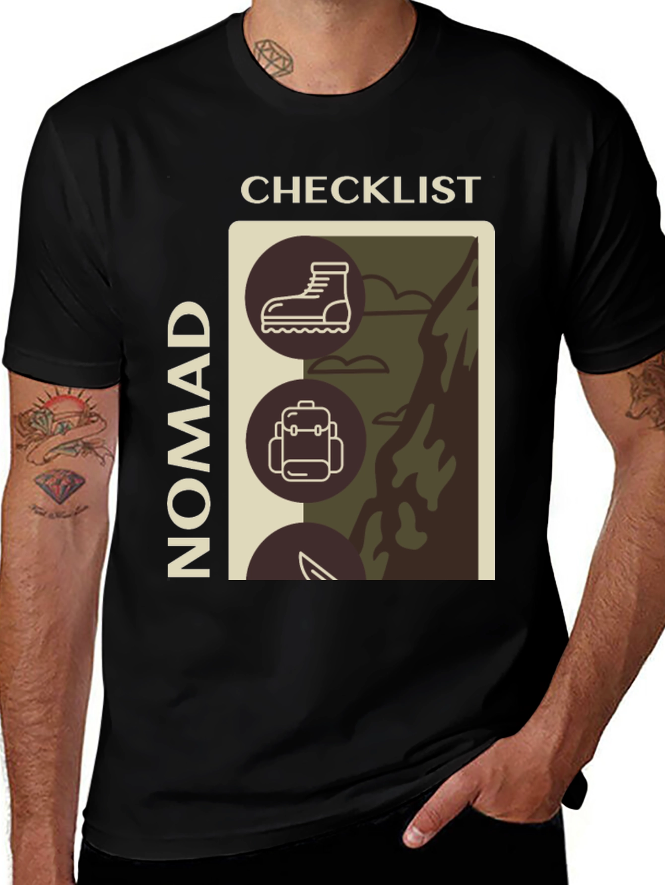 Nomad Checklist Graphic T-Shirt - Adventure Ready