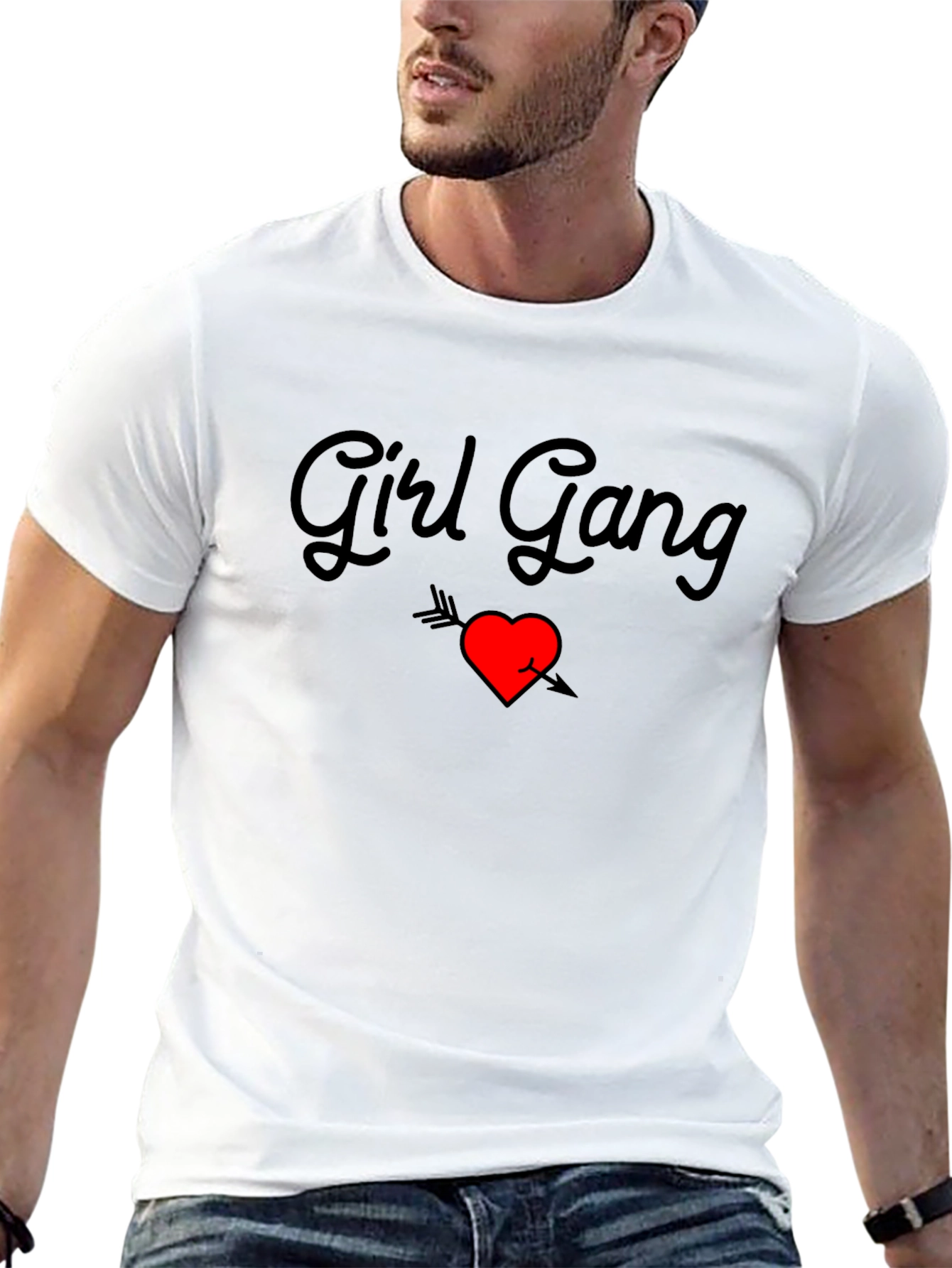 Girl Gang Heart Arrow Graphic Tee - Black