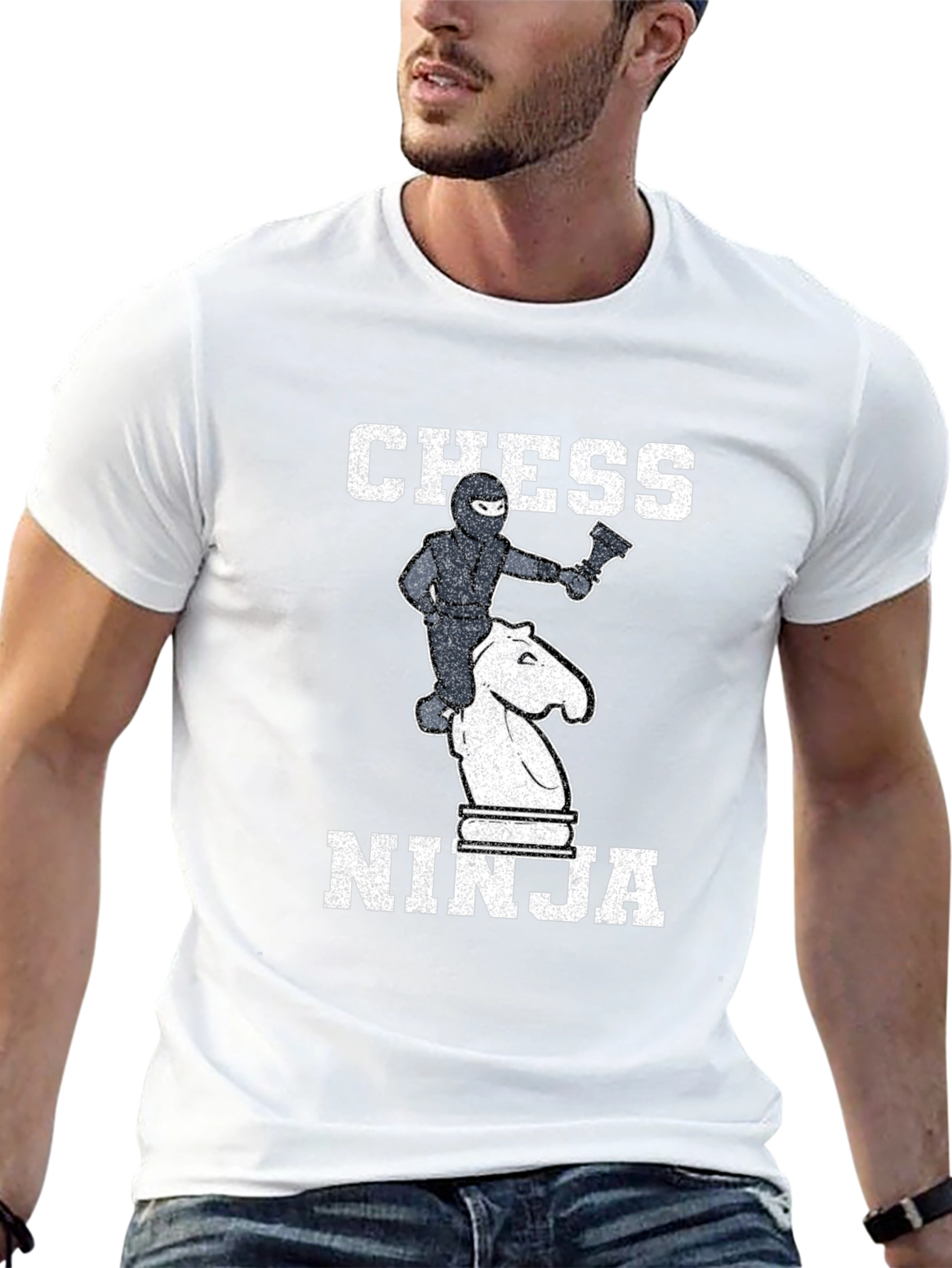Chess Ninja Graphic Tee - Unique T-Shirt