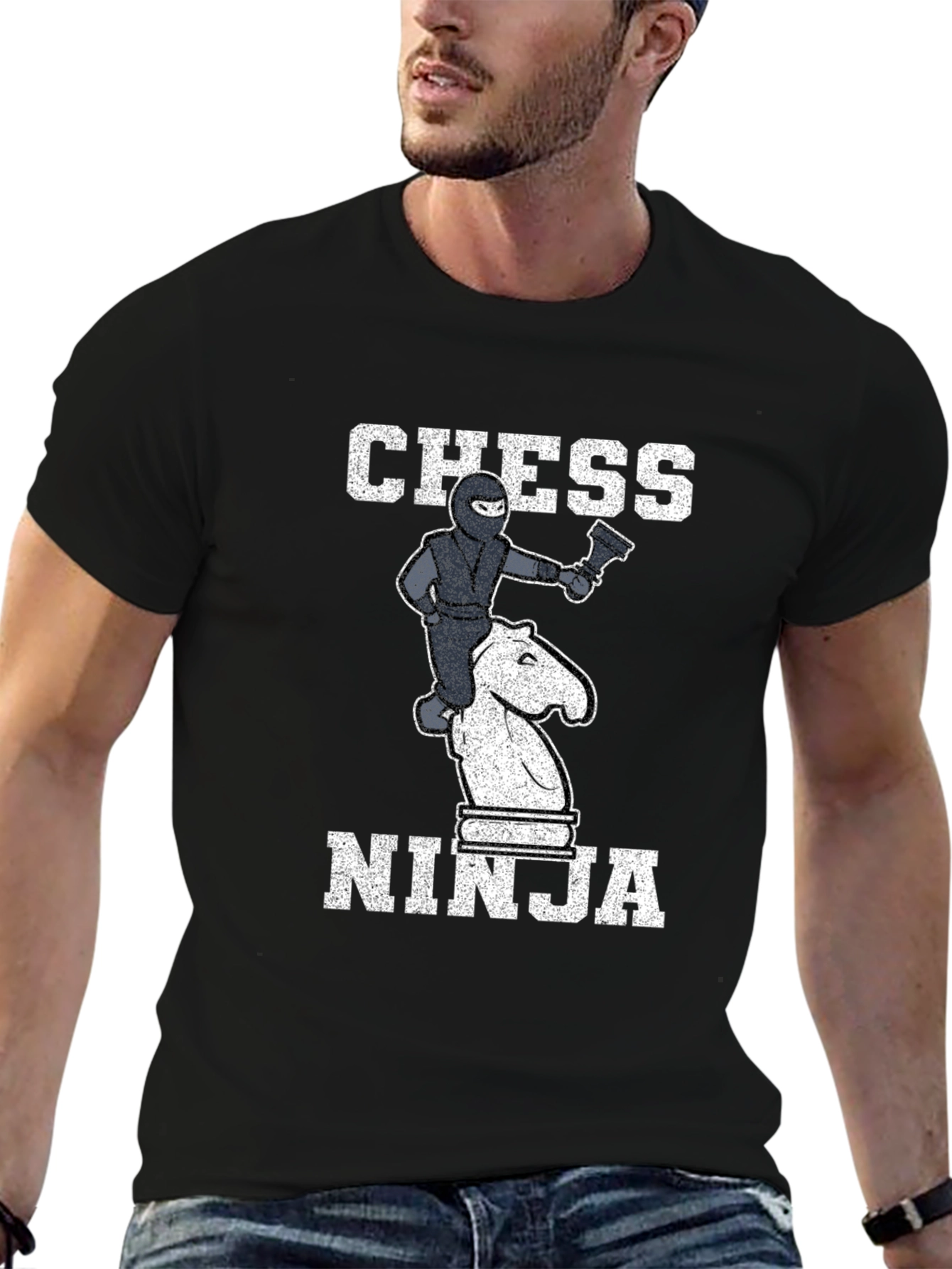 Chess Ninja Graphic Tee - Unique T-Shirt