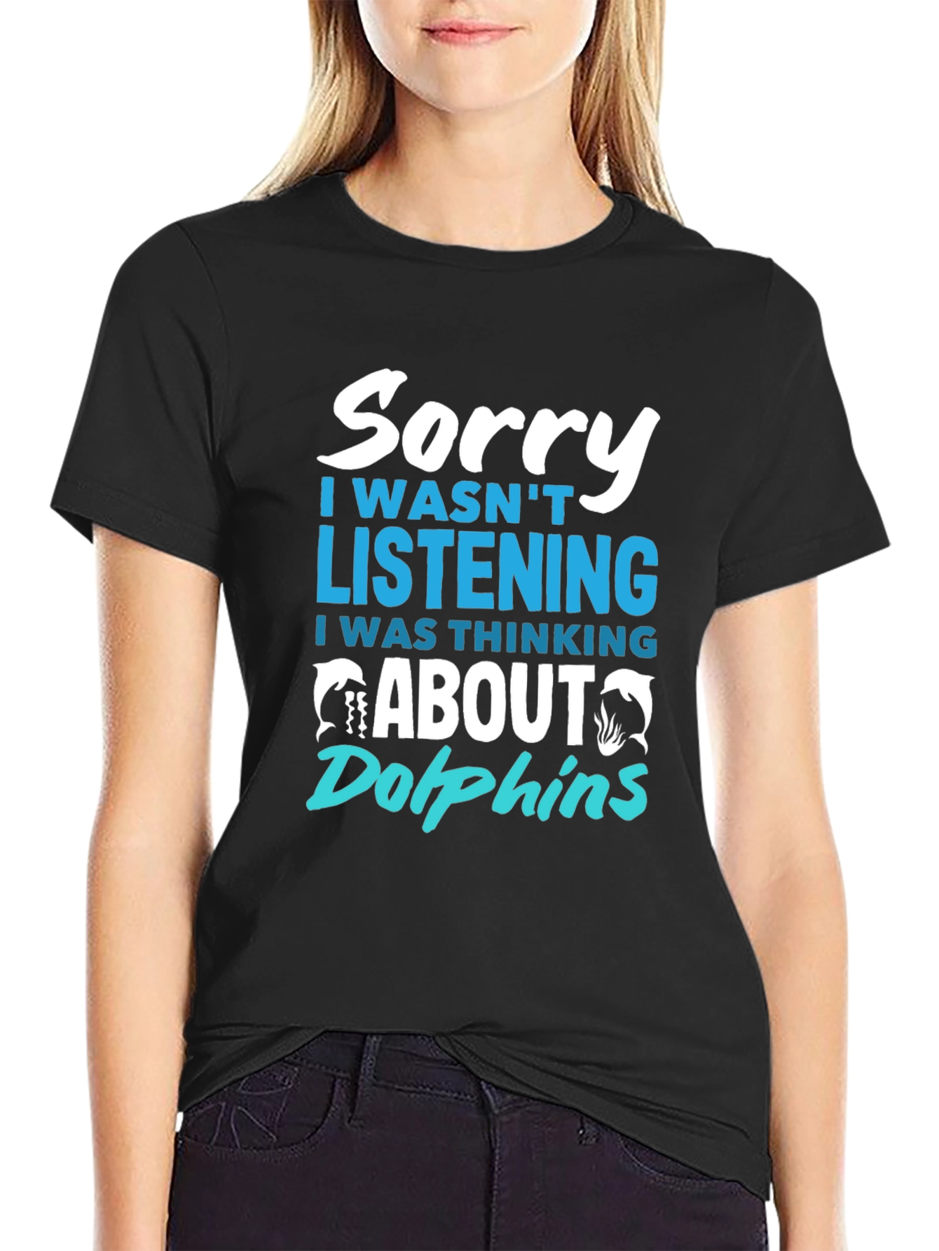 Sorry Thinking About Dolphins T-Shirt